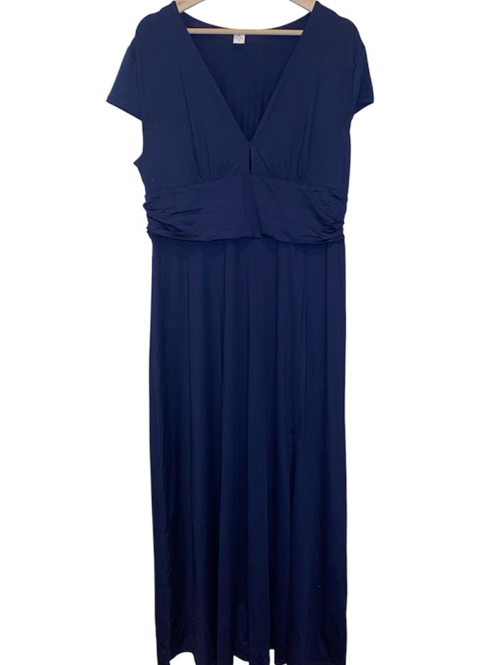 ANRABESS Women’s Navy Blue Short Sleeve Maxi Dress